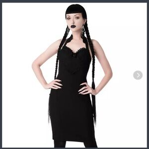 KILLSTAR NWT Ophelia Halter Midi Dress Size Large